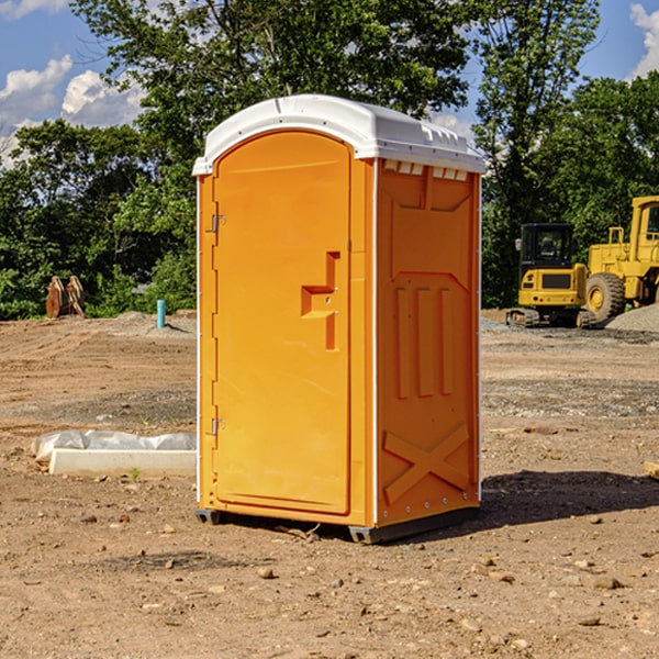 what is the maximum capacity for a single porta potty in Sherando